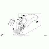 Схема вузла: Заднє крило 2 для Honda VT1300 Sabre