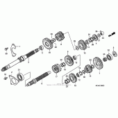 Схема узла: Трансмиссия для Honda GL1800 Gold Wing