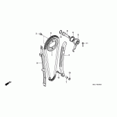 Схема вузла: Ланцюг ГРМ і Натяжитель і Успокоитель для Honda XR600