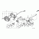 Схема вузла: Задній ліхтар (Стоп-сигнал) (VT600C / CD) для Honda VT600 Shadow VLX