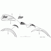 Схема вузла: Mark + stripes (1) для Honda VT1100 Shadow Sabre