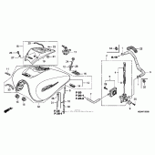 Схема вузла: Паливний бак для Honda VTX1300