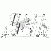 Схема вузла: Вилка передньої осі для Honda CRF250 CRF250R