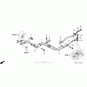 Схема узла: Задний тормозной шланг (st1300a) для Honda ST1300 Pan-European
