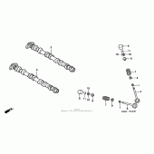 Схема узла: Распредвал & Клапан для Honda CB600F 599