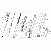 Схема узла: Передняя вилка 90 для Honda CR250