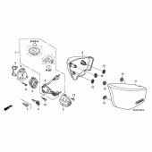 Схема вузла: Бічний обтічник (VTX1800C15 / 6/7/8) для Honda VTX1800