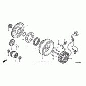 Схема вузла: Генератор для Honda VTX1800