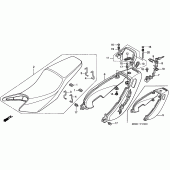 Схема узла: Сиденье и Боковой обтекатель (CB600F2/F22) для Honda CB600F Hornet