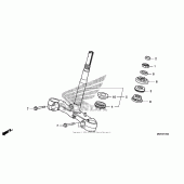 Схема вузла: Рульова траверса для Honda FSC600 Silver Wing