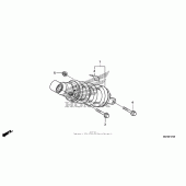 Схема вузла: Задній амортизатор для Honda NSA700 DN-01