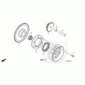 Схема вузла: Привід стартера для Honda CBF150