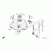Схема узла: Топливный бак (1) для Honda CBR900RR CBR900RR Fireblade