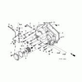 Схема вузла: Права кришка картера для Honda XR250
