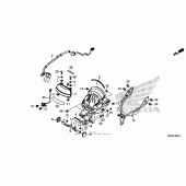 Схема вузла: Задній ліхтар (Стоп-сигнал) для Honda GL1800 Gold Wing Valkyrie