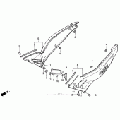 Схема вузла: Бічний обтічник для Honda CBR600 CBR600F Smokin Joe s Edition