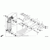 Схема вузла: Задній амортизатор (1) для Honda CBR1000 CBR1000RR (ABS) Fireblade
