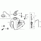 Схема узла: Топливный бак для Honda XR250