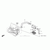 Схема вузла: Вторинний повітряний фільтр для Honda VT1100 Shadow Sabre
