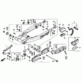 Схема вузла: Задній важіль (Маятник) для Honda XR600