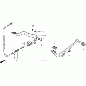 Схема узла: Педаль(Лапка) для Honda VT1100 Shadow A.C.E. Tour