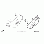 Схема вузла: Сидіння & Бічний обтічник для Honda XR650