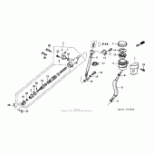 Схема вузла: Задній гальмівний циліндр для Honda VTX1800