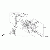 Схема вузла: Передній гальмівний супорт для Honda CRF450 CRF450X