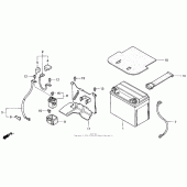 Схема вузла: Акумулятор 94-97 для Honda VFR750F Interceptor