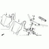 Схема вузла: Верхня траверса & Кліпон керма для Honda CRF250 CRF250R