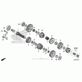 Схема вузла: Трансмісія для Honda VT1300 Sabre