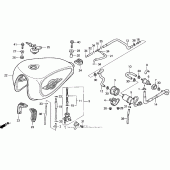 Схема вузла: 1100c / c2Топлівний бак 95-97 для Honda VT1100 Shadow ACE