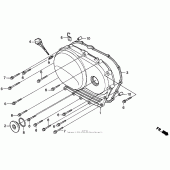 Схема узла: Правая крышка картера для Honda PC800 Pacific Coast