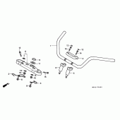 Схема узла: Верхняя траверса и Клипон руля для Honda GL1500 F6C