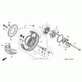 Схема узла: Заднее колесо (vtx1300s) для Honda VTX1300