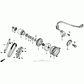 Схема узла: Привод стартера для Honda CBR1000 CBR1000F Hurricane