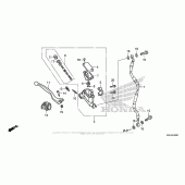 Схема узла: Передний тормозной цилиндр для Honda CRF150 CRF150R