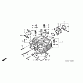 Схема вузла: Головка циліндра для Honda XR400
