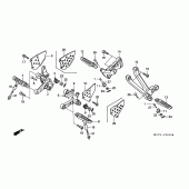 Схема вузла: Підніжки для Honda VTR1000 VTR SP-1