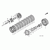 Схема вузла: Зчеплення для Honda GL1500 F6C