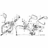 Схема вузла: Пульт управління рульовой для Honda VT1100 Shadow Sabre