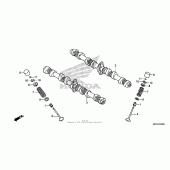 Схема вузла: Шток & Клапан для Honda CB1100