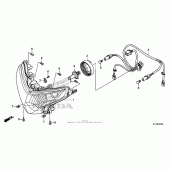 Схема узла: Фара для Honda CBR250