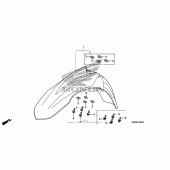 Схема вузла: Переднє крило для Honda CRF450 CRF450R