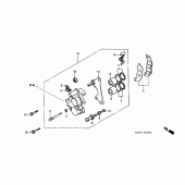 Схема вузла: Передній гальмівний супорт для Honda CBR125