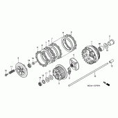 Схема вузла: Зчеплення для Honda VTX1300