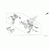 Схема узла: Задний тормозной суппорт 1 для Honda CBR600 CBR600RR