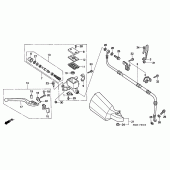 Схема узла: Передний тормозной цилиндр для Honda XL600 Transalp