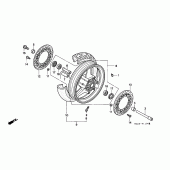 Схема вузла: Переднє колесо для Honda CBR1000 CBR1000F