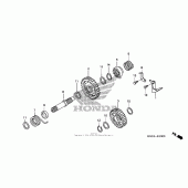 Схема вузла: Привід кікстартера для Honda CRF250 CRF250X